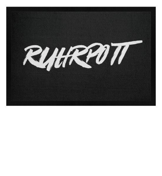 RUHRPOTT Schriftzug - Fußmatte mit Gummirand